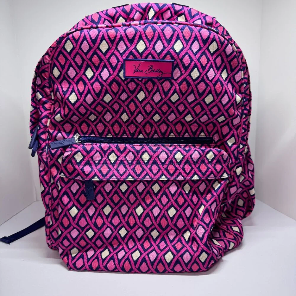 Vera Bradley Katalina Pink Diamond Grande Backpack - Picture 4 of 16